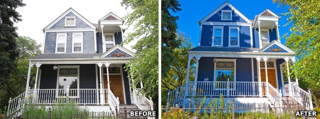 lake minnetonka painting blue house